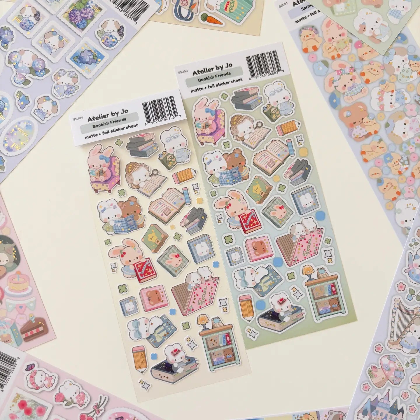 Bookish Friends Sticker Sheet - Cute Book Lover Stickers for Planners, Journals & Scrapbooks - Perfect for Bookworms, Reading Trackers & DIY Crafts
