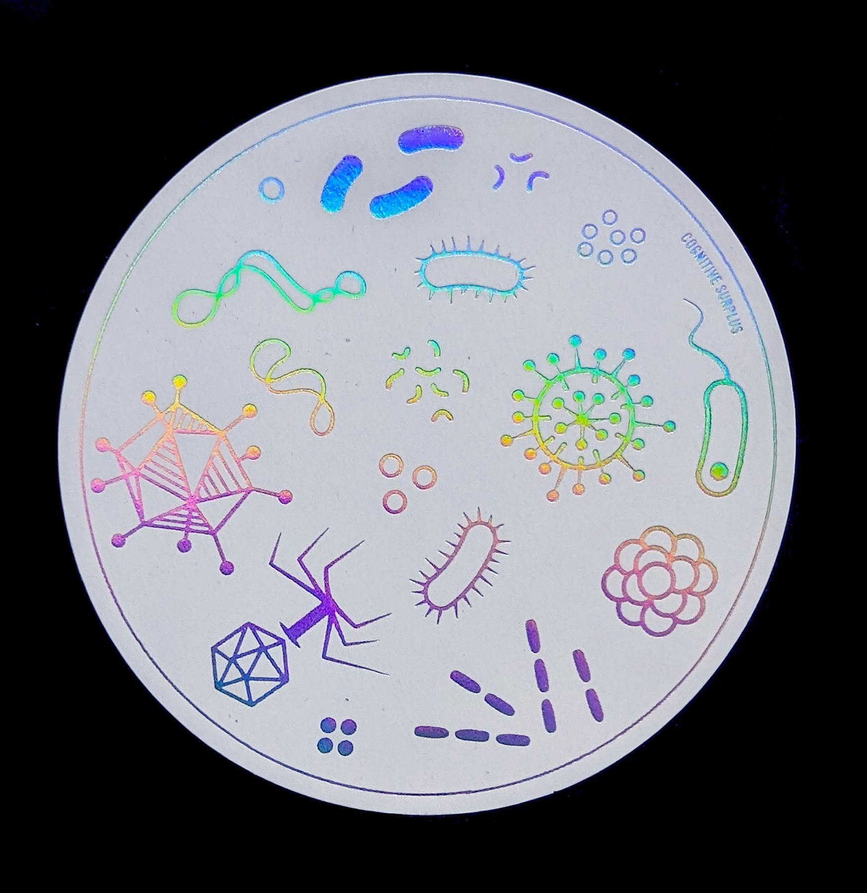 Premium Petri Dish Stickers for Science Labs - Durable, Waterproof Labels for Microbiology Experiments & Lab Equipment Organization