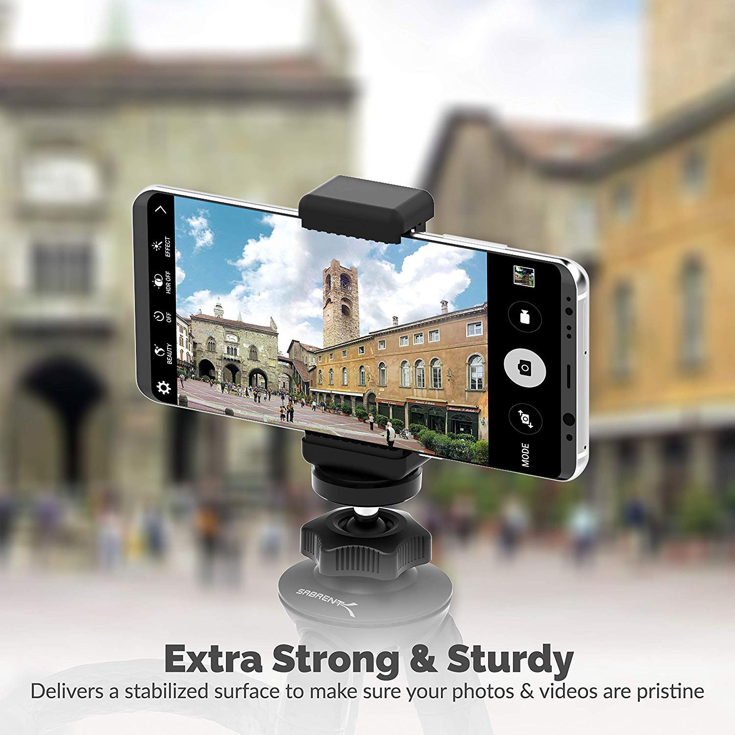 SABRENT Universal Flexible Tripod Mount with Ball Head - Adjustable Stand for DSLR, Camcorder, Smartphone (TP-FLTP-TBHD) - Perfect for Vlogging, Photography & Live Streaming