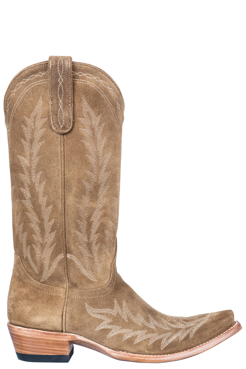 Old Gringo Women's Tan Suede Dutton Cowgirl Boots - Western Style Ankle Booties for Country Dancing, Rodeo & Casual Wear