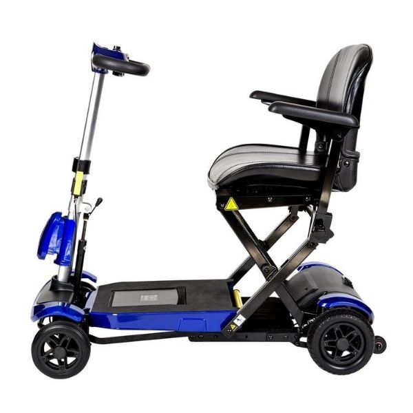 Drive Medical ZooMe Auto Flex Folding Travel Scooter - Lightweight Mobility Scooter for Adults & Seniors - Perfect for Airports, Shopping Malls & Outdoor Adventures