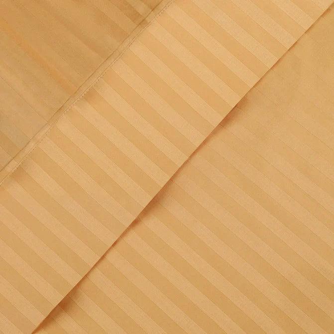 Premium Egyptian Cotton 300 Thread Count Pillowcase Set - 2 Piece Striped Bedding for Luxury Hotels & Home Decor | Soft Breathable Pillow Covers for Ultimate Comfort