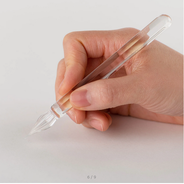 Hexagon Glass Dip Pen - Elegant Calligraphy & Writing Tool for Hobonichi Planners, Journals, and Scrapbooking - Perfect for Hand Lettering, Art Projects, and Gift Giving