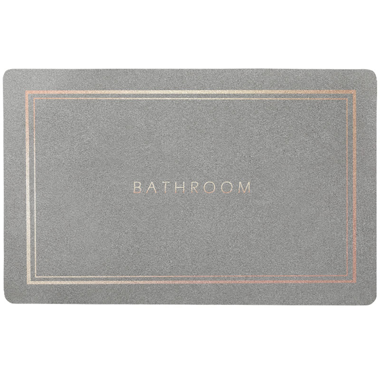Super Absorbent Quick-Drying Bathroom Mat - Non-Slip Rubber Backing, Easy to Clean Shower Mat for Bathroom & Home (50x80cm, Light Grey) - Perfect for Wet Floors, Shower Exit & Bathroom Safety
