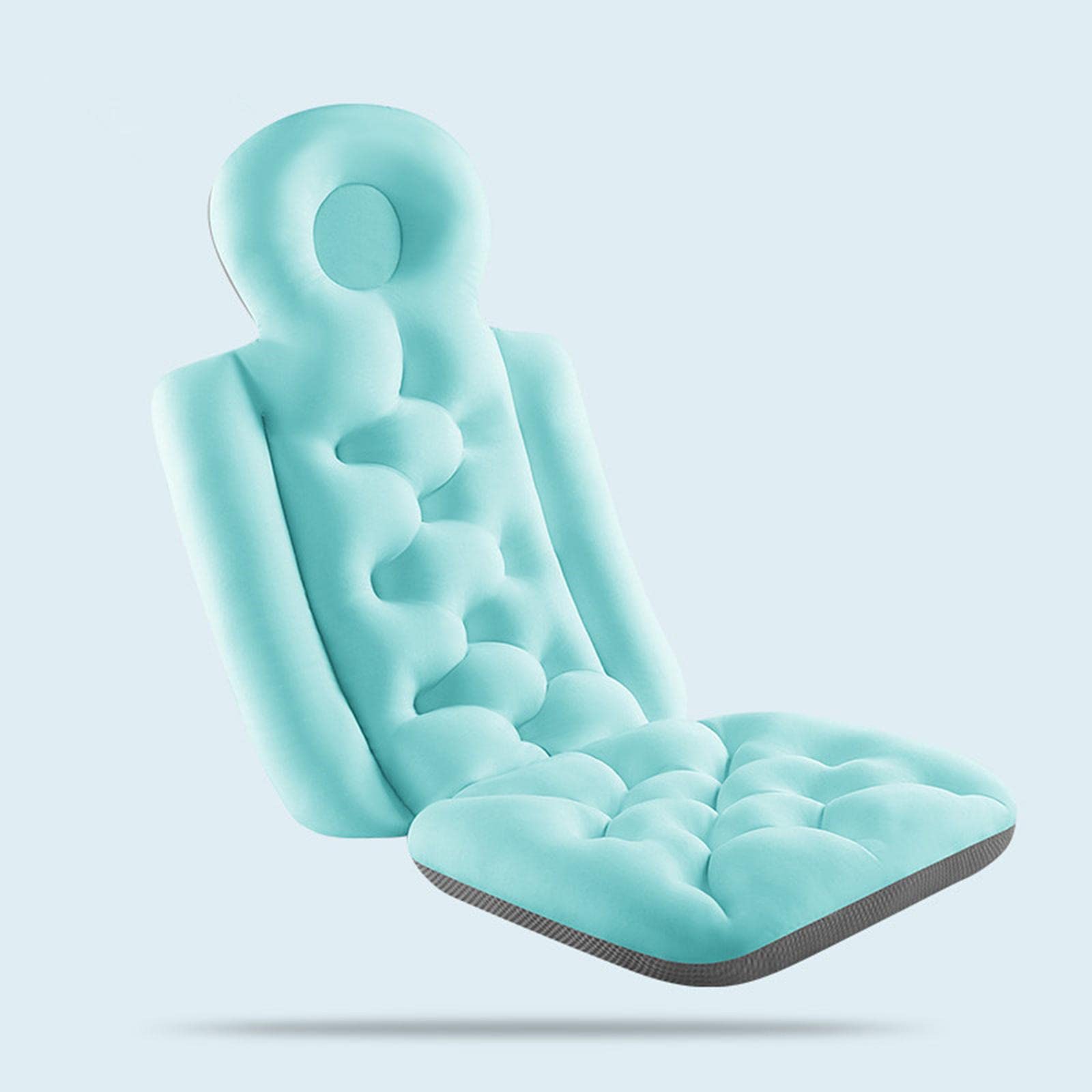 Fenteer Full Body Bath Pillow - Ergonomic Bathtub Cushion for Head, Neck, Shoulder & Back Support - Spa & Relaxation Accessories - Quick Dry, Blue - Perfect for Bubble Baths, Hydrotherapy & Home Spa Days