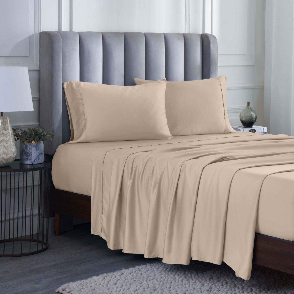 400 Thread Count Modal Beechwood Bed Sheet Set - Ultra Soft, Breathable & Deep Pocket Fitted - Perfect for Luxury Bedding & Comfortable Sleep