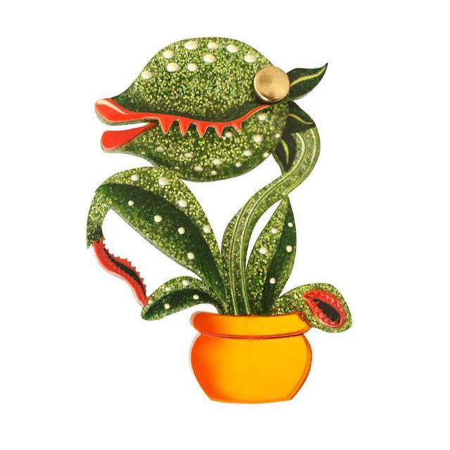 Laliblue Carnivorous Plant Brooch - Unique Venus Flytrap Pin for Women, Fashion Accessories for Nature Lovers | Perfect for Botanical Enthusiasts, Garden Parties & Nature-Themed Outfits