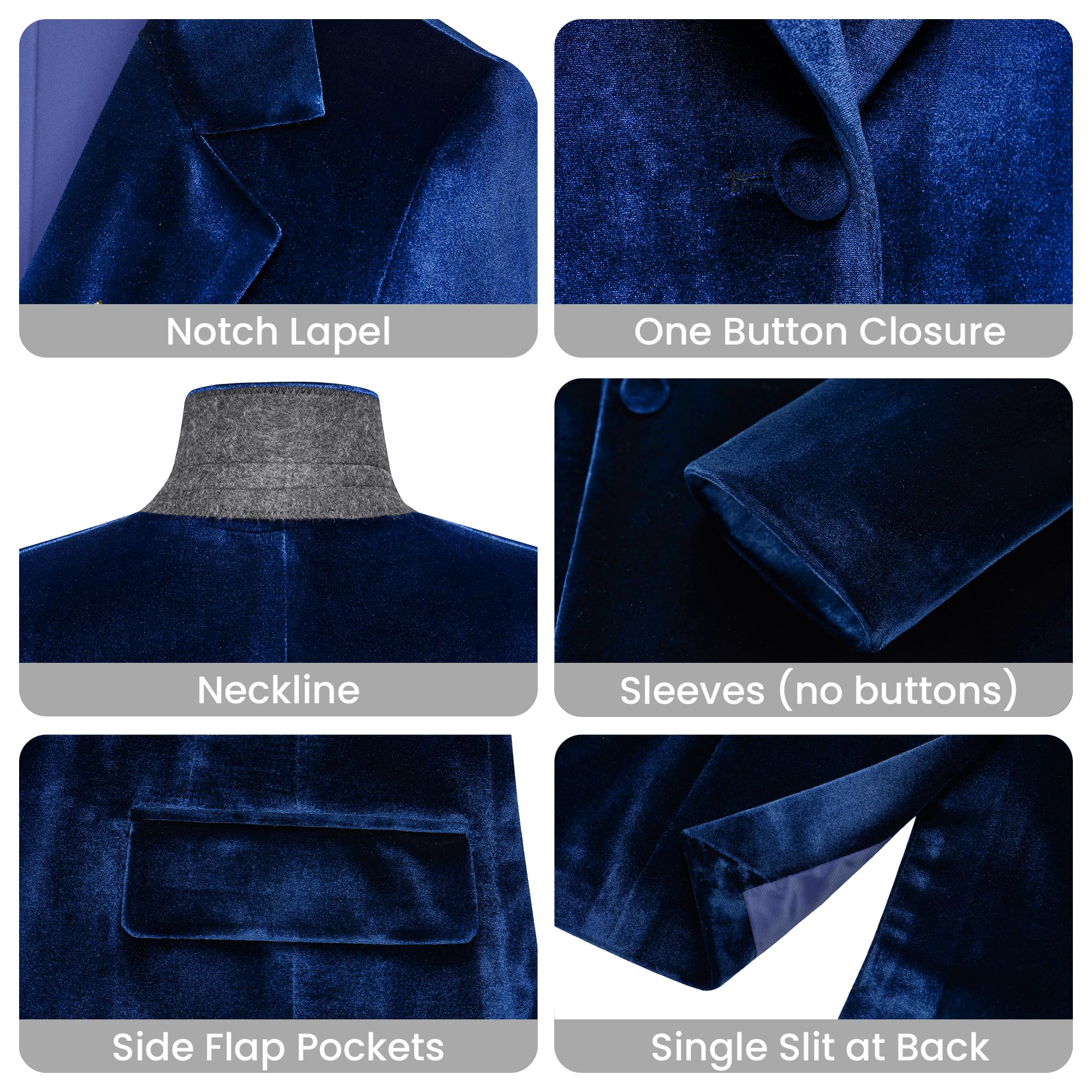 Women's 2-Piece Velvet Suit - Notch Lapel One-Button Slim Fit Blazer & Pants Set for Business, Party & Wedding | Formal Office Attire, Evening Events & Special Occasions