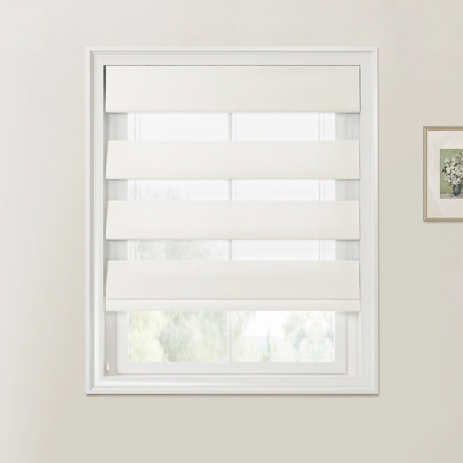 Custom Zebra Roman Blind Cord Lift - Blackout Window Shades for Home & Office - Easy Installation & Light Control