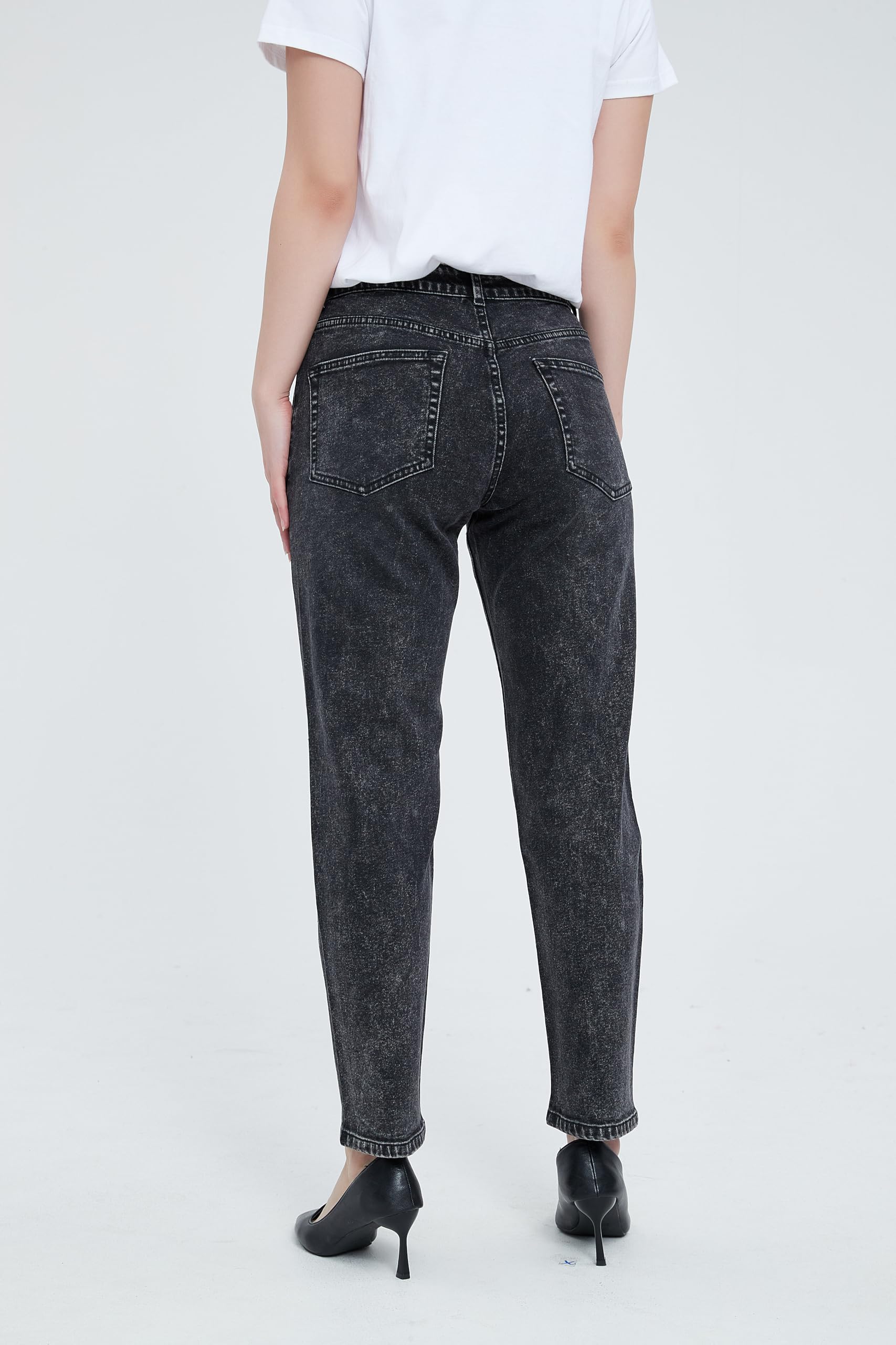 Stylish Women's High Waist Skinny Jeans with Rhinestone Details - Stretchy Denim Ankle Pants with Functional Pockets | Perfect for Casual Outings, Date Nights & Office Wear