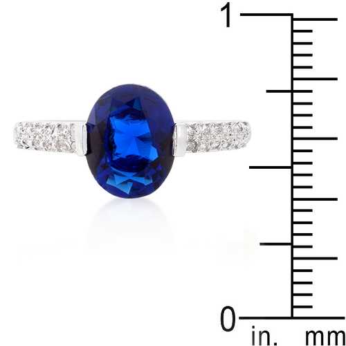 Blue Oval Cubic Zirconia Engagement Ring for Women - Elegant Promise Wedding Band, Perfect for Proposals, Anniversaries & Special Occasions