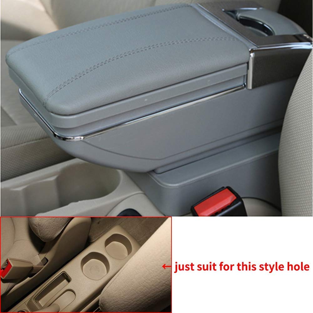 2005-2014 Nissan Tiida Car Center Console Armrest Box with Cup Holder & Removable Ashtray - Storage Organizer for Phone, Keys & Small Items - Perfect for Road Trips & Daily Commute