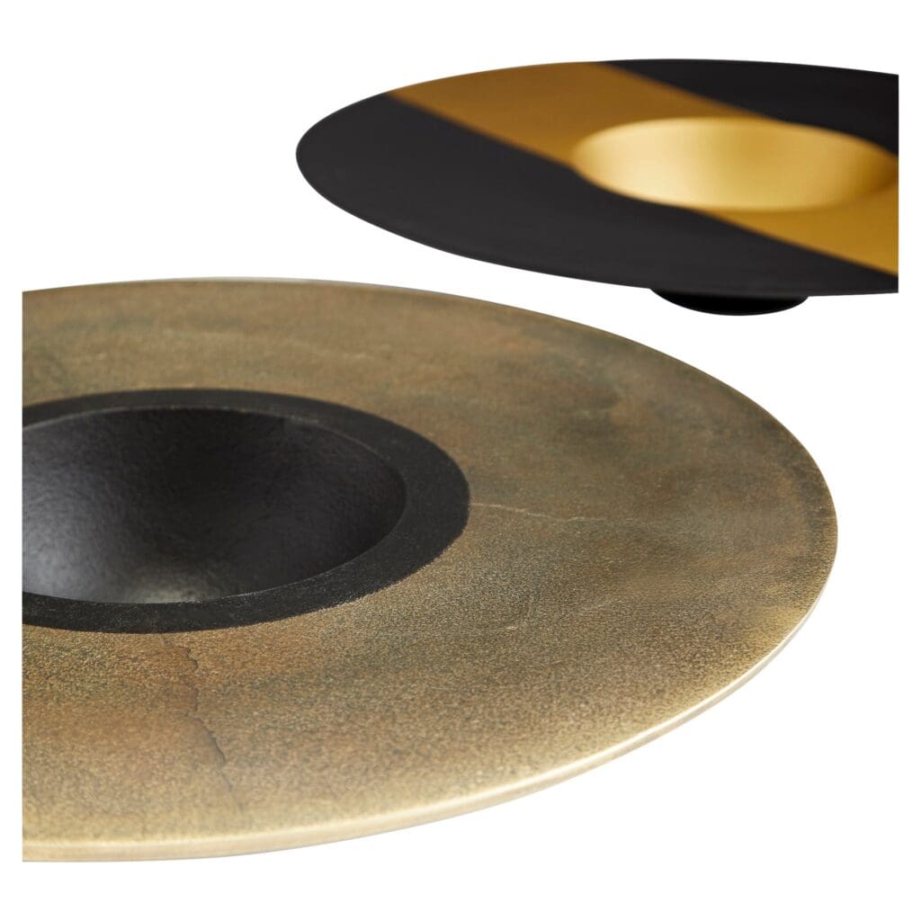 Cyan Design 11165 Magen #2 Bowl - Black and Bronze Decorative Serving Bowl for Dining, Entertaining & Home Decor