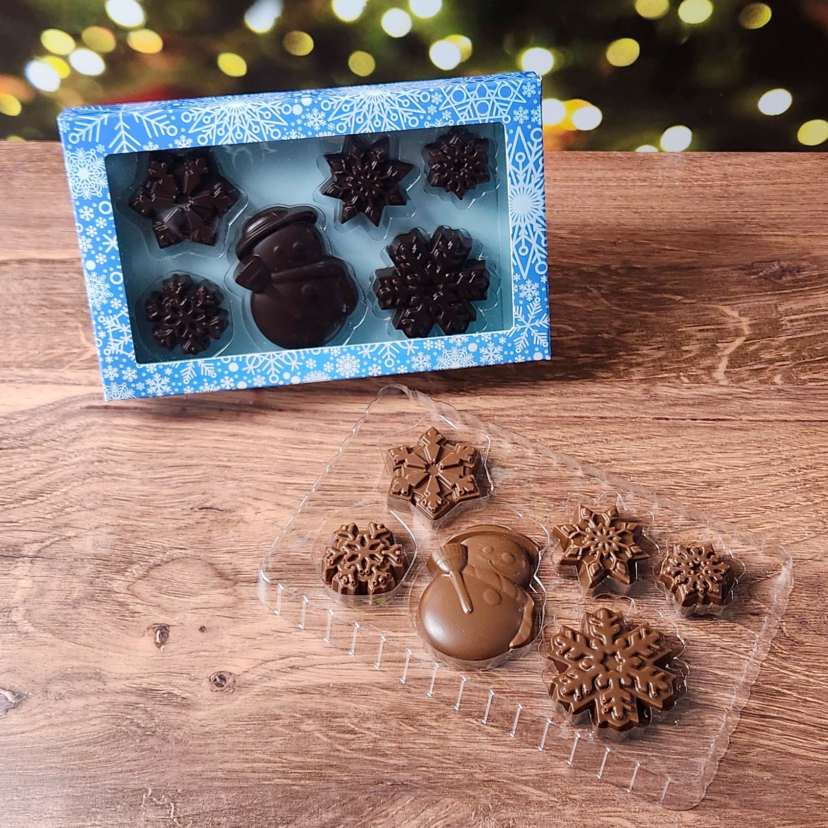 Premium Winter Chocolate Gift Box Set - Assorted Gourmet Chocolates for Holidays, Christmas & Valentine's Day - Perfect for Gifting, Parties & Cozy Nights by the Fireplace