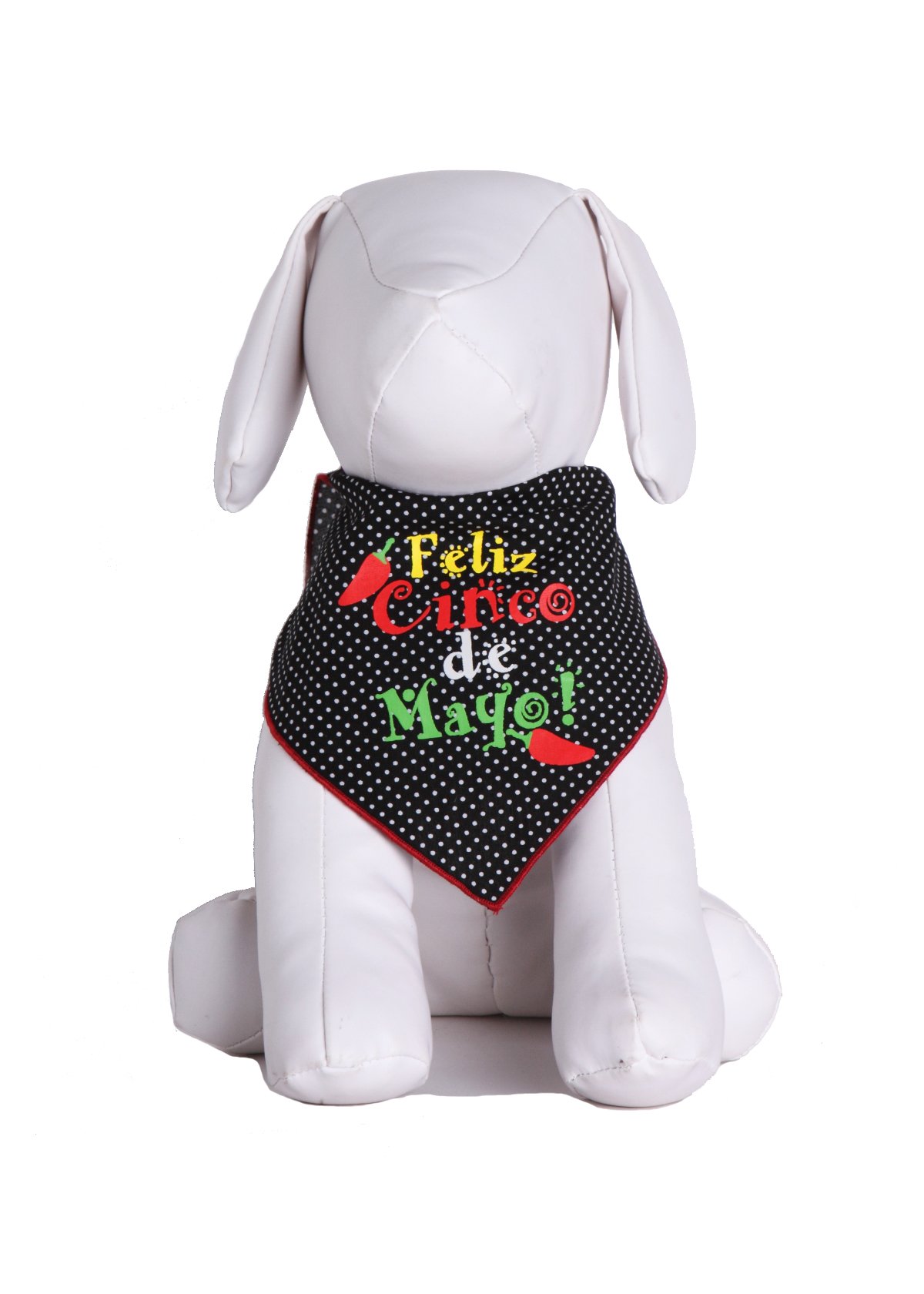 Feliz Cinco de Mayo Dog Bandana for Medium to Large Dogs - 100% Cotton Mexican Fiesta Bandana - Perfect for Cinco de Mayo Parties, Pet Parades & Festive Occasions