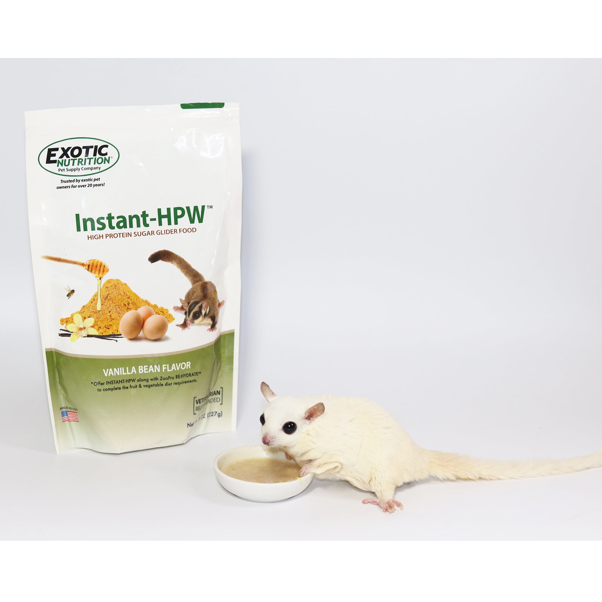 Premium Instant HPW Original Sugar Glider Food - High Protein Diet for Exotic Pets | Perfect for Feeding, Bonding & Nutritional Supplement