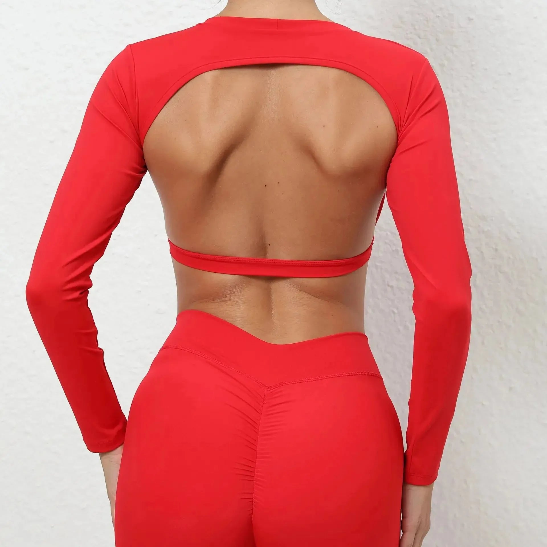 Sexy Long Sleeve Backless Yoga Top for Women - Breathable Quick Dry Workout Crop Top - Gym & Fitness Sportswear - Perfect for Yoga, Pilates & Cardio Workouts