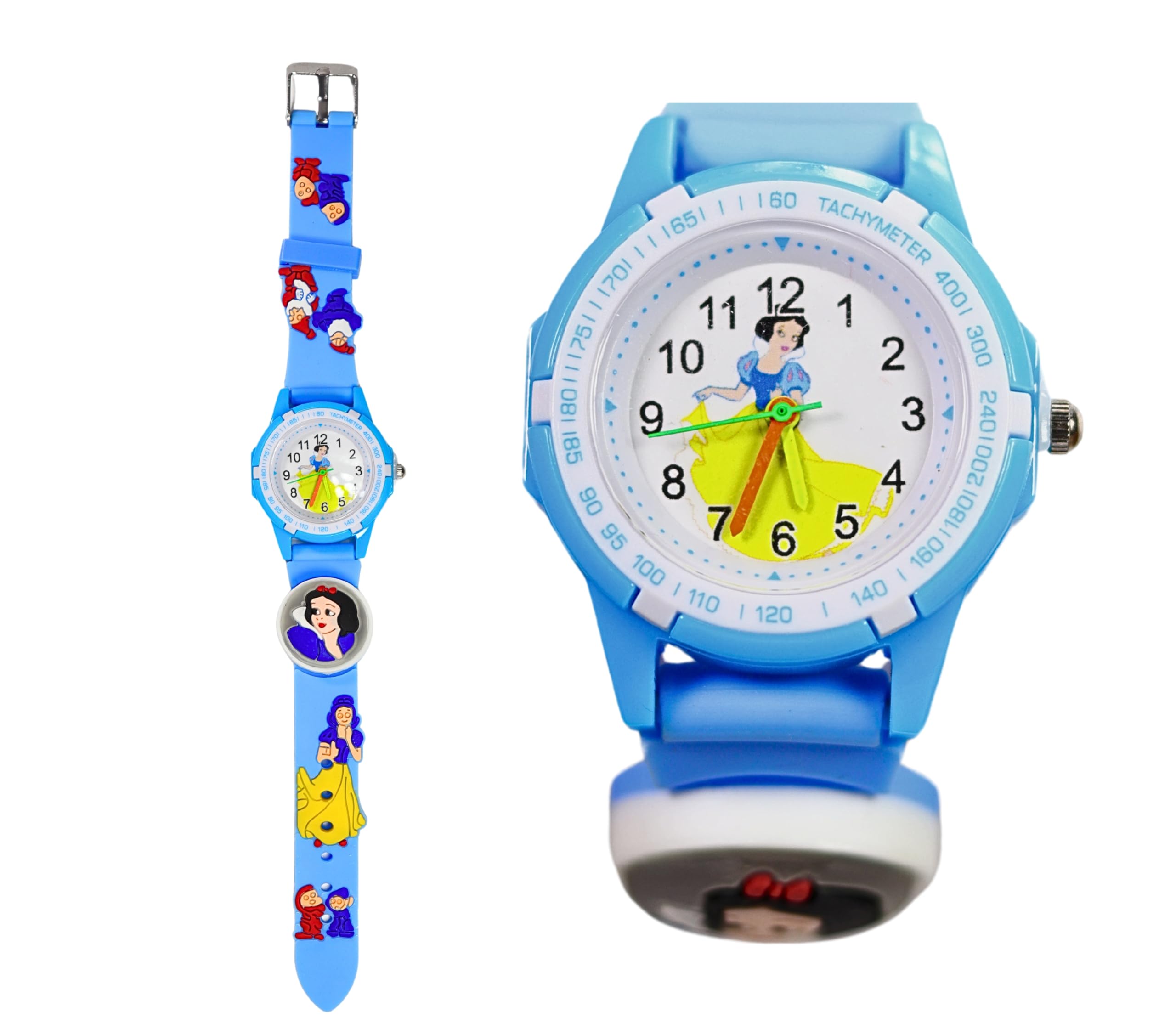 Pyengora Cinderella Girls Watch - Cute Aesthetic Blue LED Wristwatch with Colorful Lights, Perfect Birthday Gift for Kids | Disney Princess Inspired Watch for Parties, Dress-Up & Special Occasions
