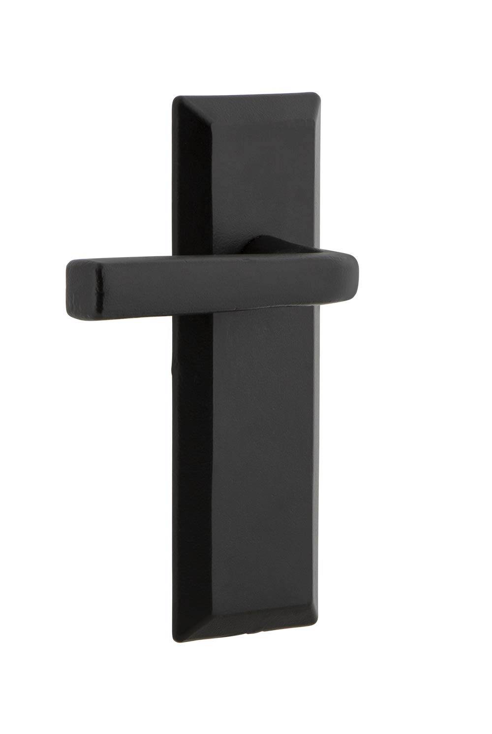 Black Iron Left-Handed Keep Plate Passage with Lance Lever - Durable Door Hardware for Commercial & Industrial Use