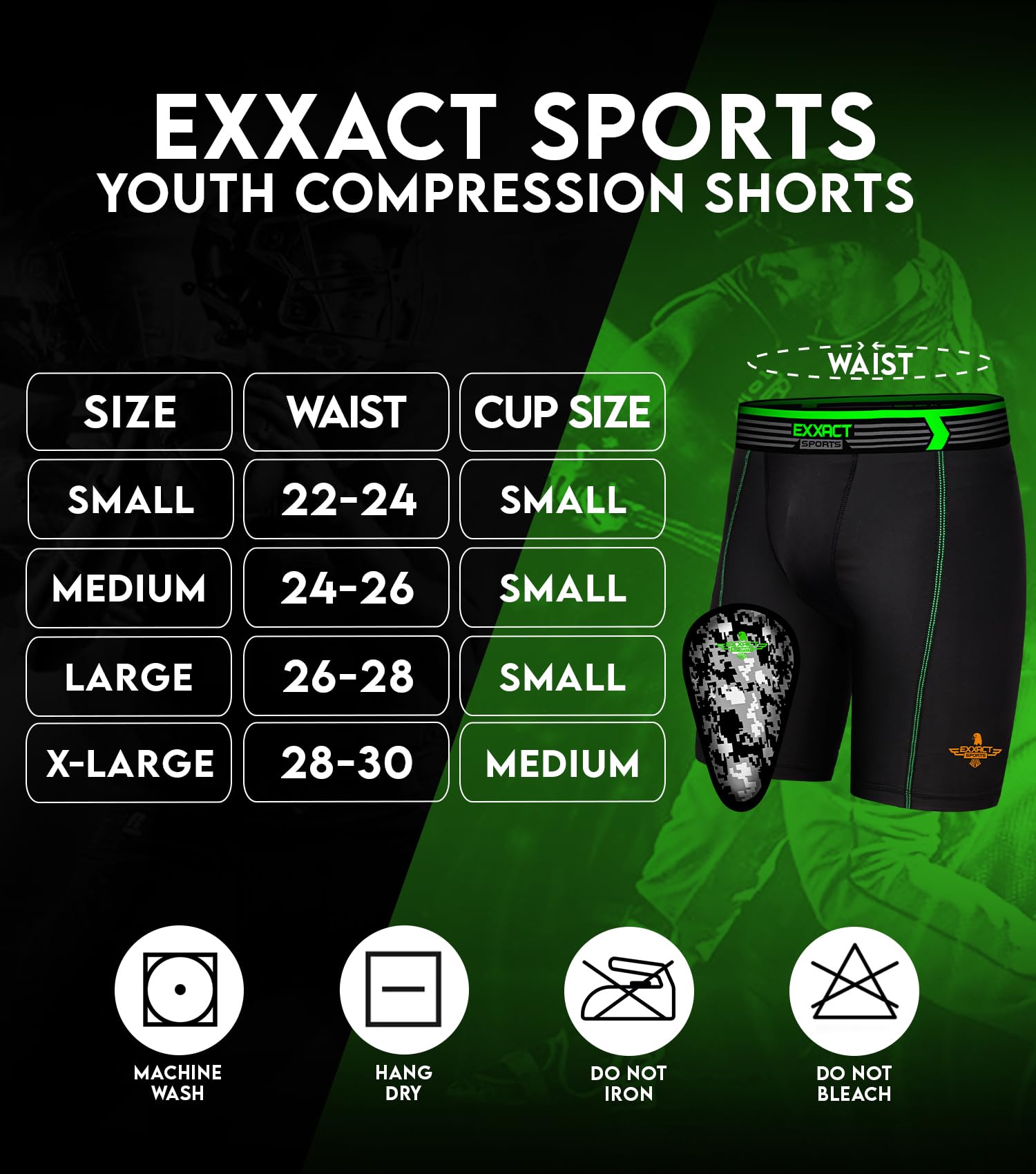 Youth Compression Shorts with Soft Athletic Cup - Boys Sports Underwear for Baseball, Football & Hockey | Moisture-Wicking & Breathable for Enhanced Performance & Comfort During Training & Games