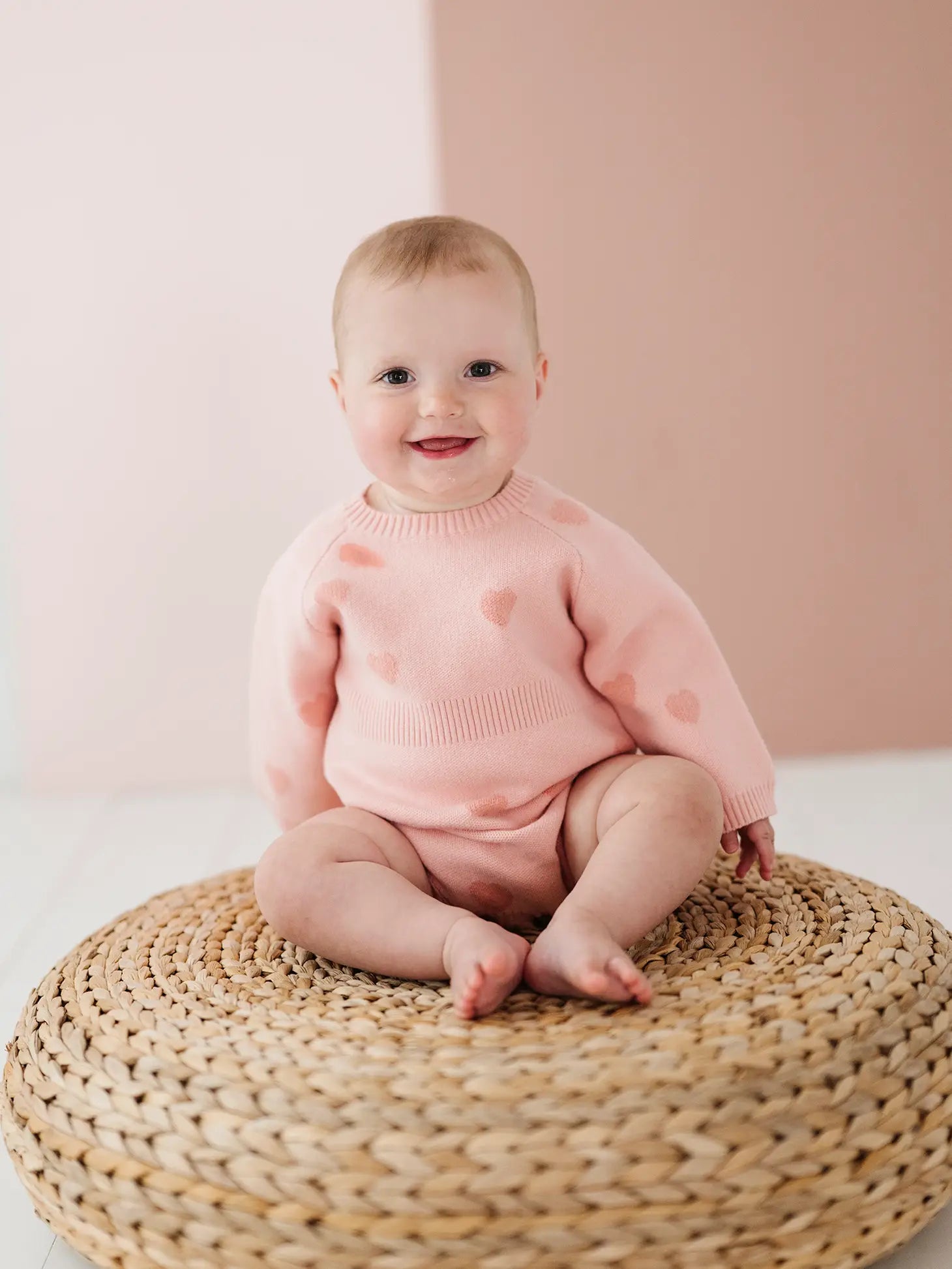 Valentine's Day Knit Sweater Romper with Heart Design - Cozy & Cute Outfit for Date Night, Anniversary, or Romantic Getaway