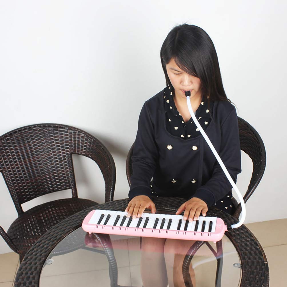37-Key Portable Keyboard Piano with Vocoder - Musical Toy for Kids & Toddlers - Green & Pink Melodion Pianica - Perfect for Home, School & Travel Music Learning