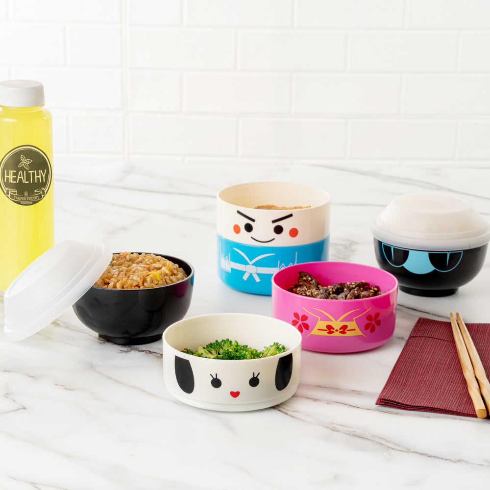 Bento Tek 22 oz Maiko Kokeshi Japanese Bento Lunch Box - 2 Tier Stackable Food Container (4.25