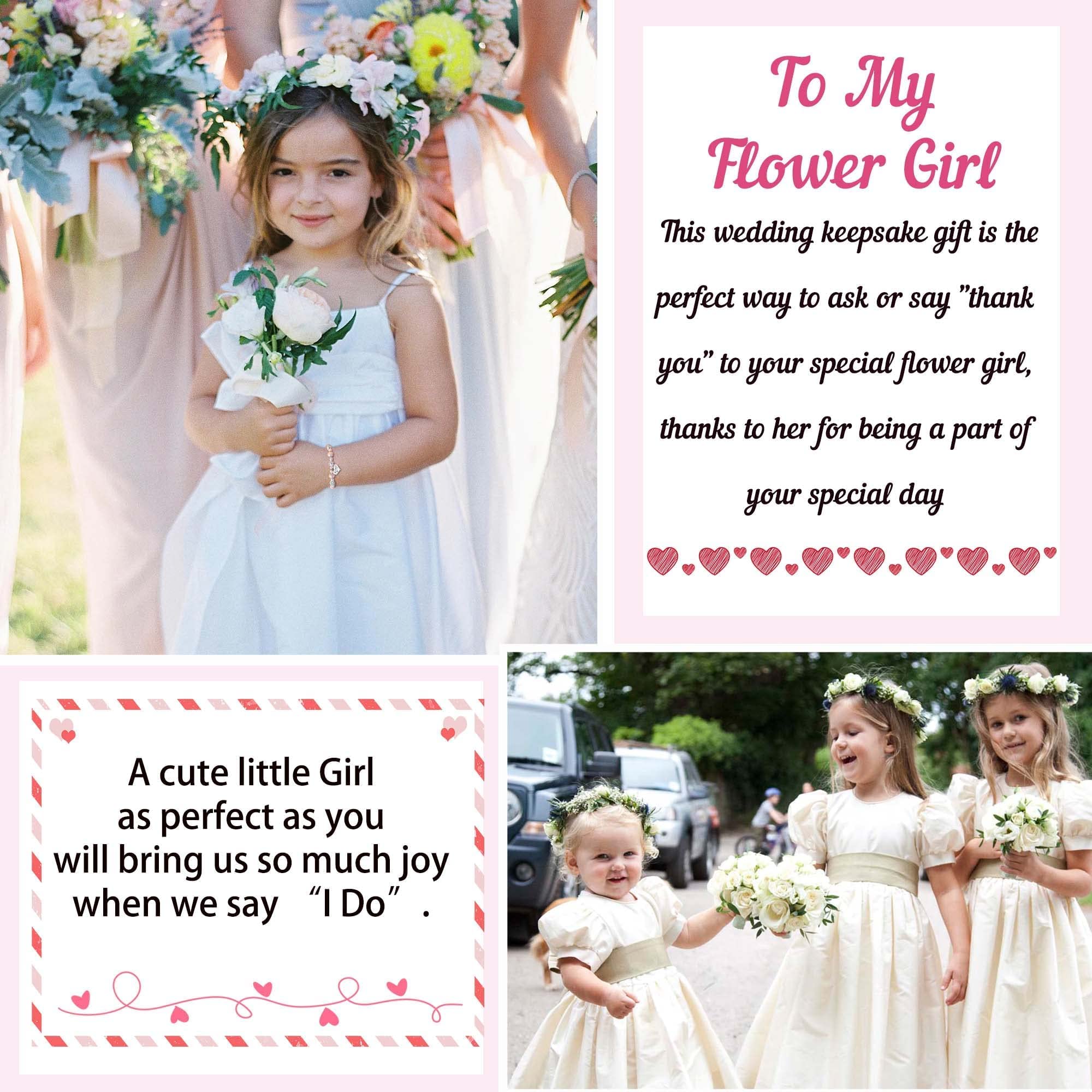 Sparkling Rhinestone Bracelet for Girls - Pink Pearl Heart Charm Jewelry, Elegant Gift for Flower Girls, First Communion, Baptism, Graduation & Back to School | Perfect for Special Occasions & Everyday Wear