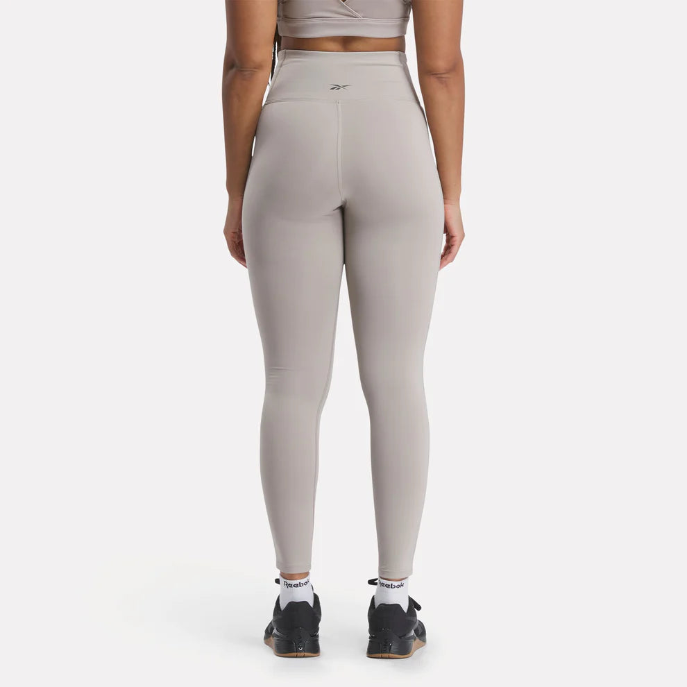 Reebok Women's Lux High-Waist Grey Workout Tights - Perfect for Yoga, Running & Gym