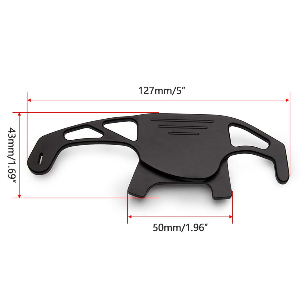 High-Quality Aluminum Paddle Shifters for VW Golf MK7 GTI R R-Line Scirocco (2014-2019) - Black Steering Wheel Shifter Extension - Enhance Driving Performance & Sporty Look