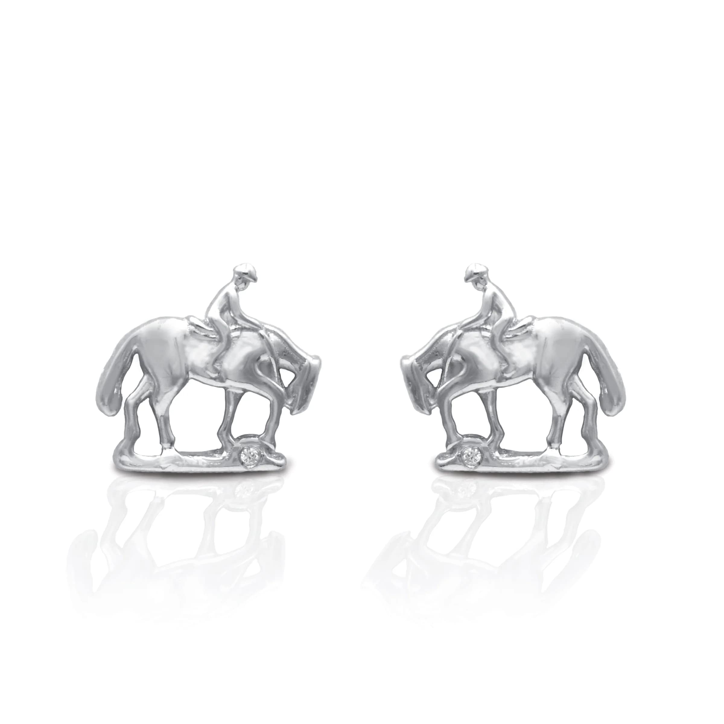 Sterling Silver Trail Horse Earrings for Women - Western Cowgirl Jewelry for Riding, Rodeo & Outdoor Adventures
