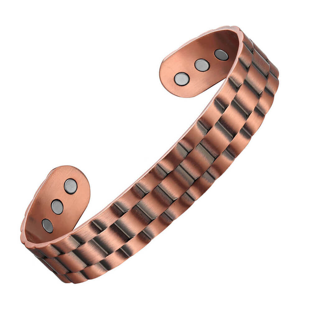 Adjustable Copper Bracelet for Men & Women - Magnetic Therapy for Pain Relief & Improved Circulation - Perfect for Arthritis, Joint Pain & Wellness