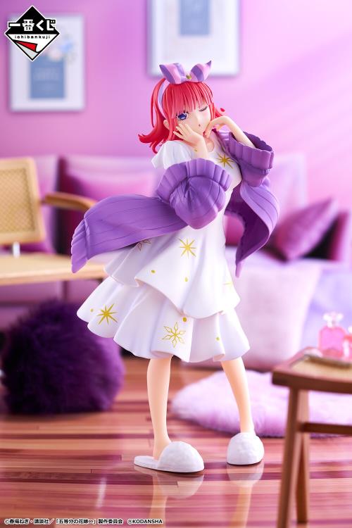 Bandai Ichibansho The Quintessential Quintuplets Nino Nakano Loungewear Ver. Anime Figure - Collectible Japanese Manga Character Statue for Home Display & Anime Fans Gift