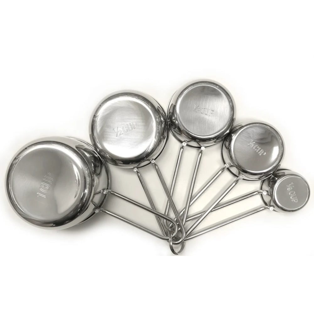 Premium 5-Piece Stainless Steel Measuring Cups Set by Cuisinox - Perfect for Baking, Cooking & Kitchen Measuring (Nesting, Easy Storage)