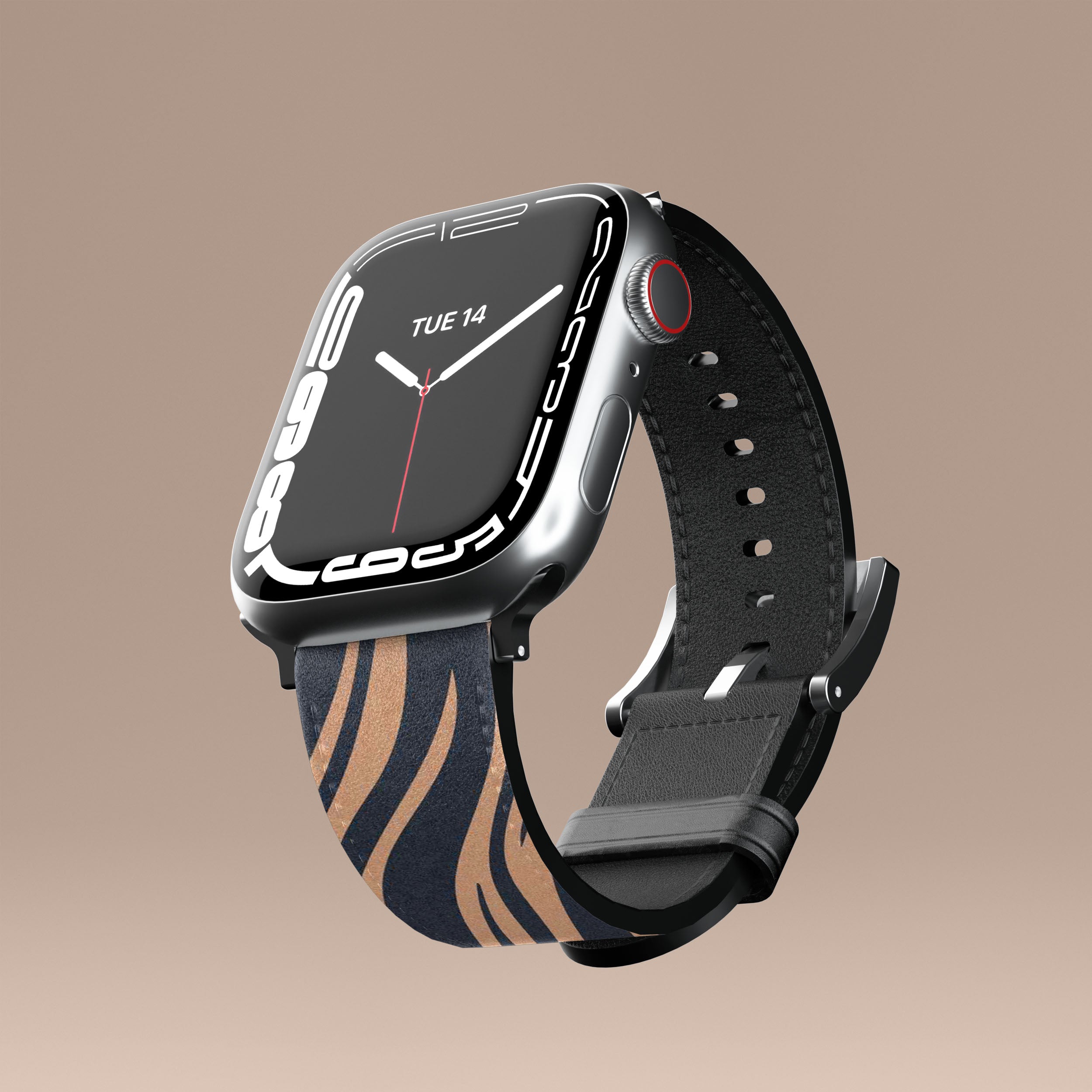 Premium Copper Zebra Pattern Apple Watch Band - Stylish & Durable Replacement Strap for Apple Watch Series 1-9 - Perfect for Workouts, Fashion & Everyday Wear