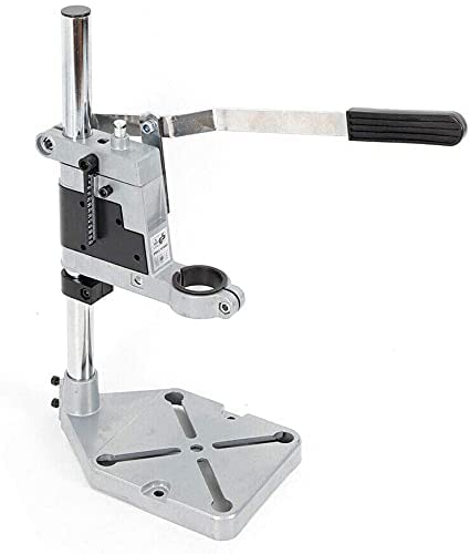 DNYSYSJ Double Hole Drill Press Stand - 5.9×8.26×16.14 Inch Adjustable Bench Drill Holder with Rubber Sleeve for Woodworking & Metalworking | Perfect for DIY Projects, Home Repairs & Workshop Use