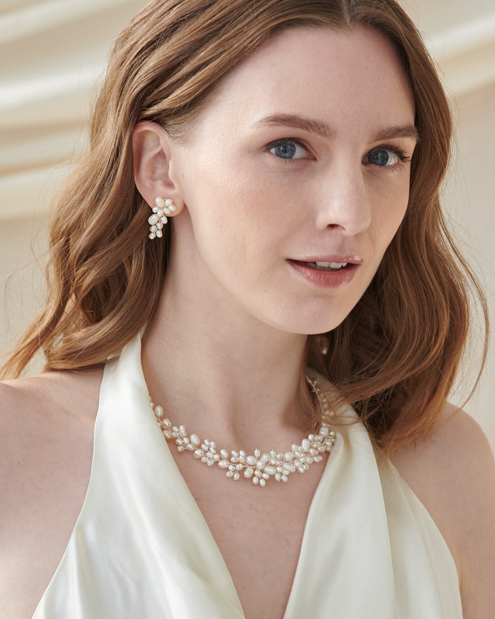 Elegant Freshwater Pearl Jewelry Set - Necklace, Earrings & Bracelet for Women | Perfect for Weddings, Parties & Special Occasions