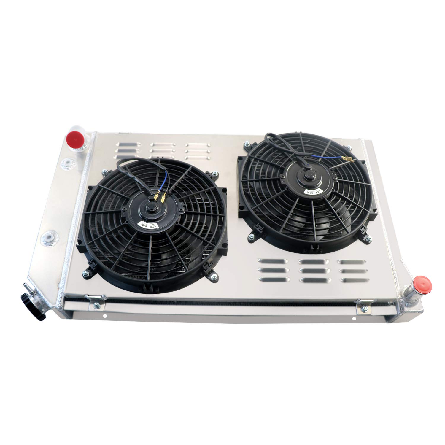 AlloyWorks 4-Row Aluminum Radiator with Dual 12