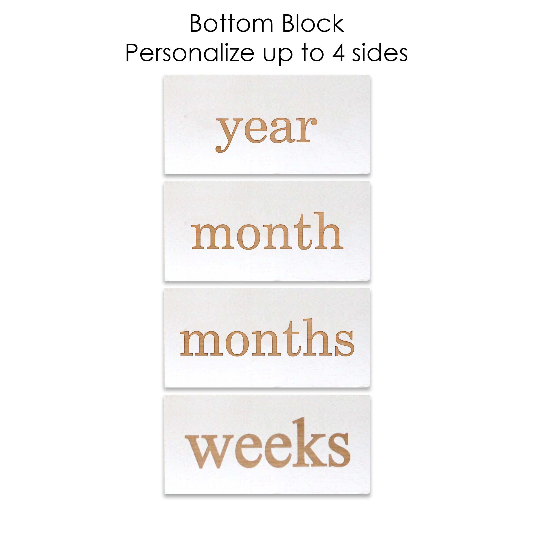 Personalized Baby Milestone Blocks - Solid Natural Wood Age Blocks for Monthly Photo Props | Keepsake Gifts for Newborns & Toddlers | Perfect for 1st Birthday, Monthly Milestone Photos & Nursery Decor