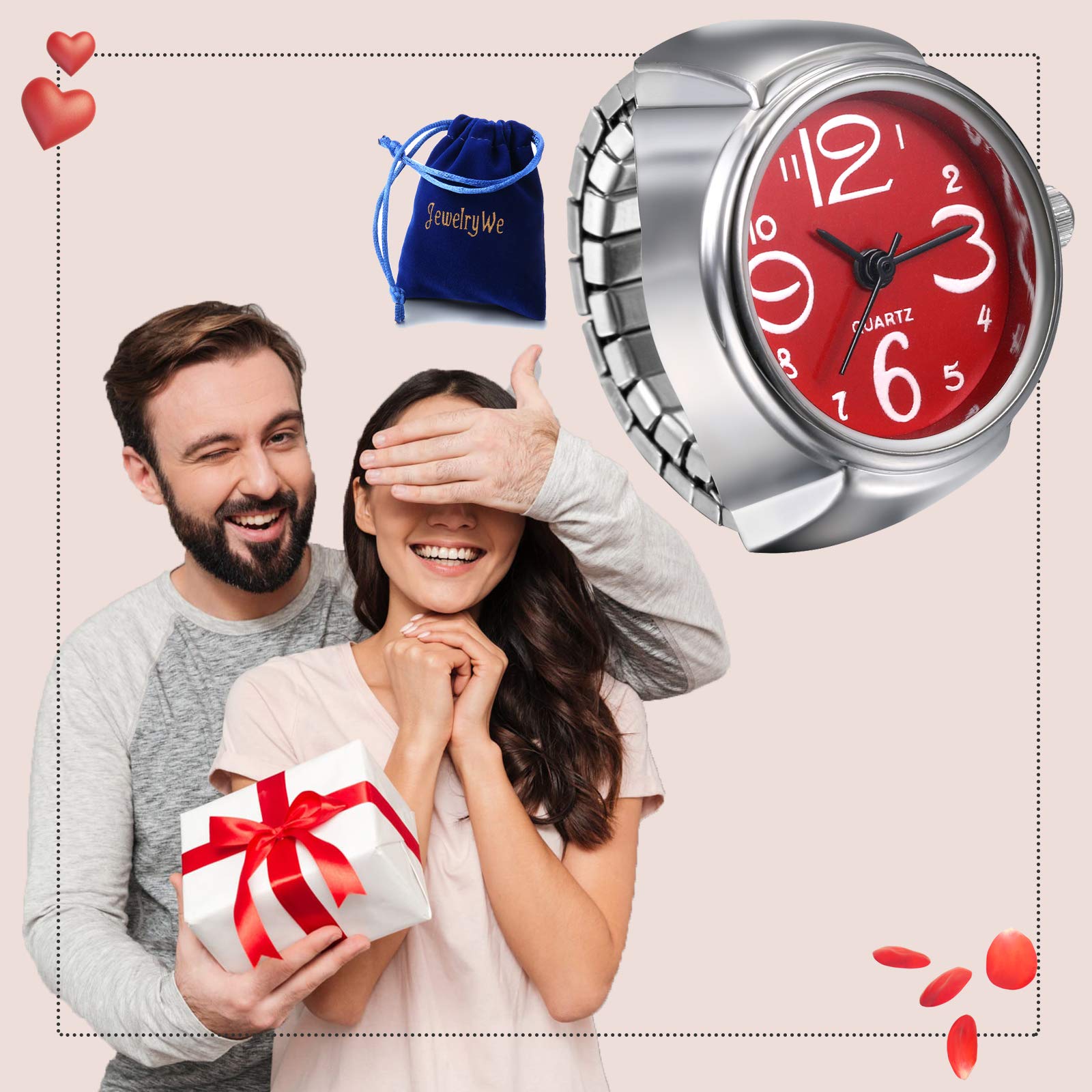 Stylish Unisex Elastic Finger Ring Watch - Round Quartz Timepiece for Men & Women - Perfect for Casual Wear, Parties, and Unique Fashion Statements