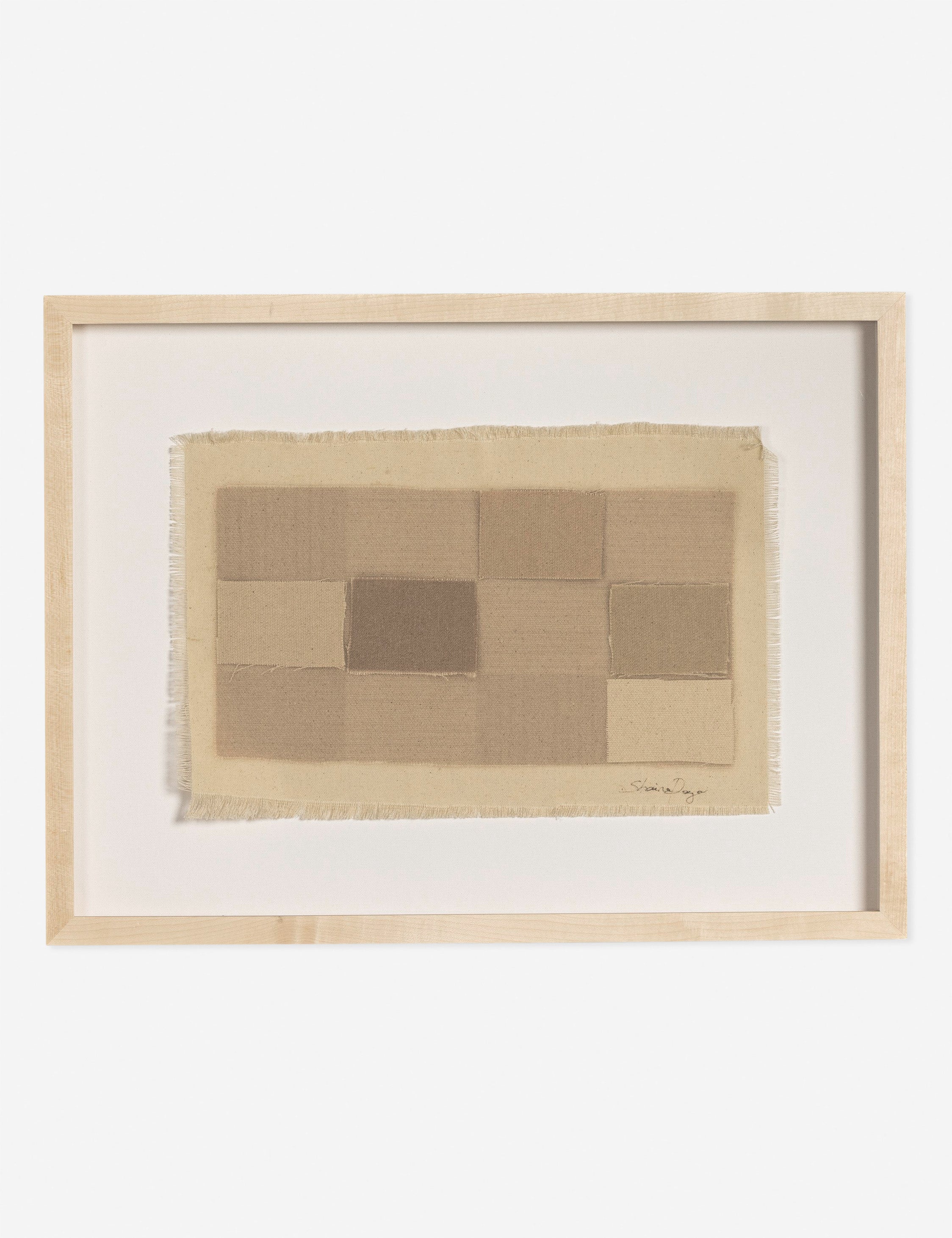 Checkered Earth Tones Wall Art by Shaina Page - Modern Abstract Canvas Painting for Living Room, Bedroom & Office Decor