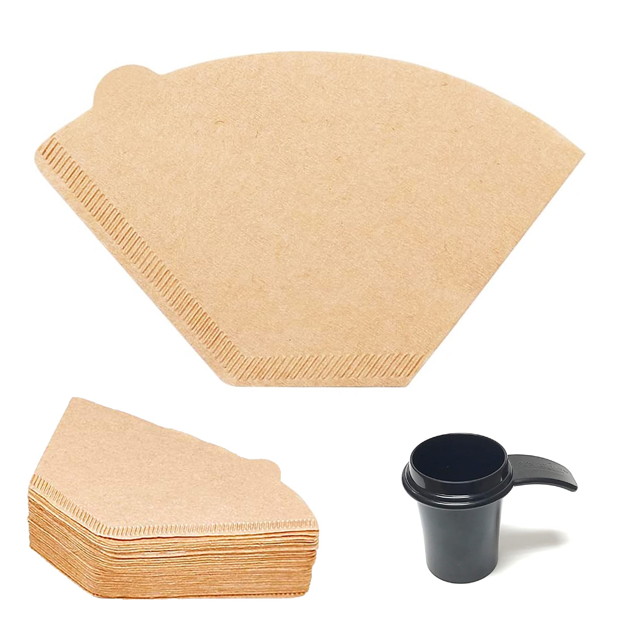 Premium Unbleached #2 Cone Paper Coffee Filters (200 Count) - Eco-Friendly 4-8 Cup Brewing for Drip Coffee Makers + Free 1oz Scoop | Perfect for Home, Office & Camping Use
