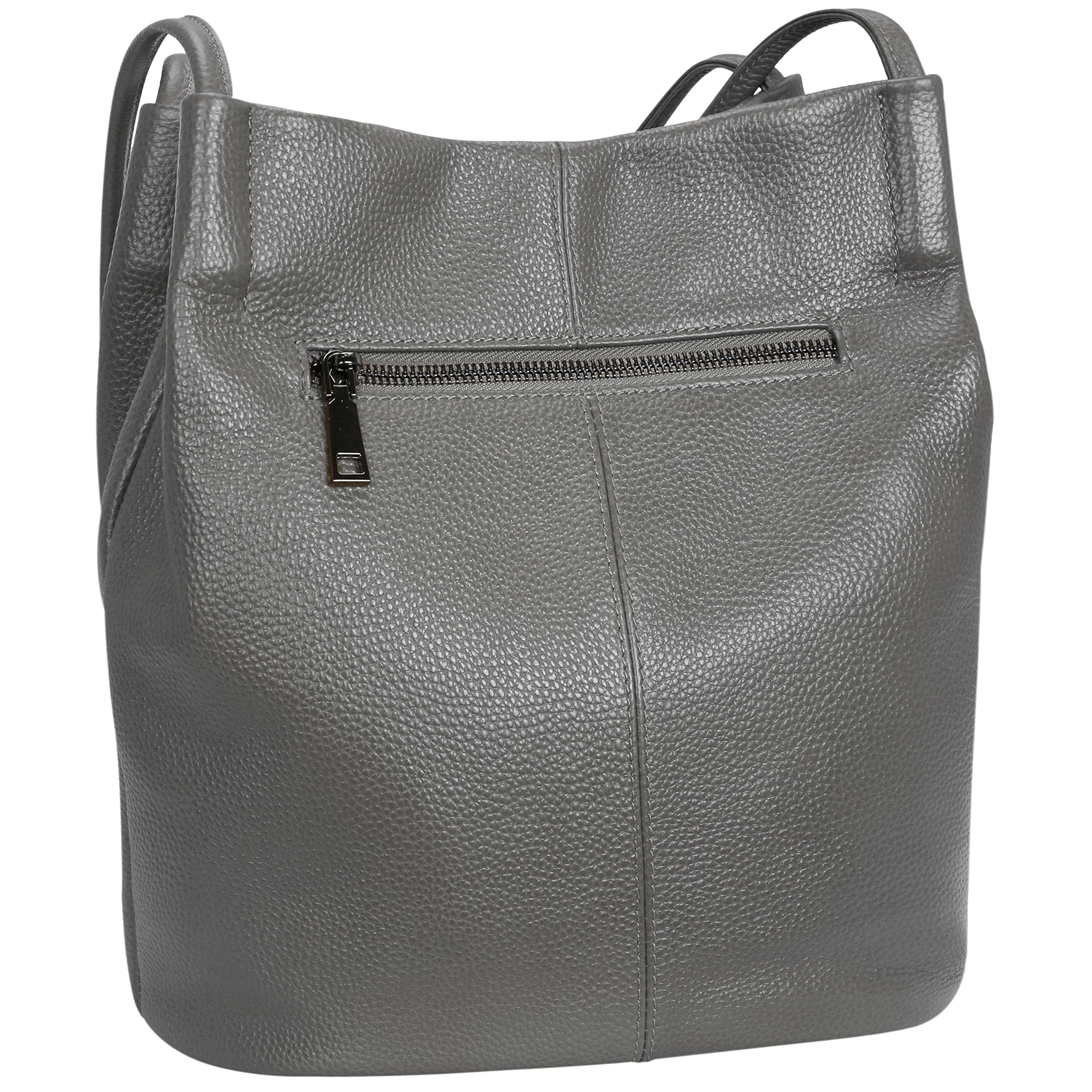 Iswee Genuine Leather Tote Bucket Bag for Women - Stylish Hobo Shoulder Purse & Handbag - Perfect for Work, Travel & Everyday Use