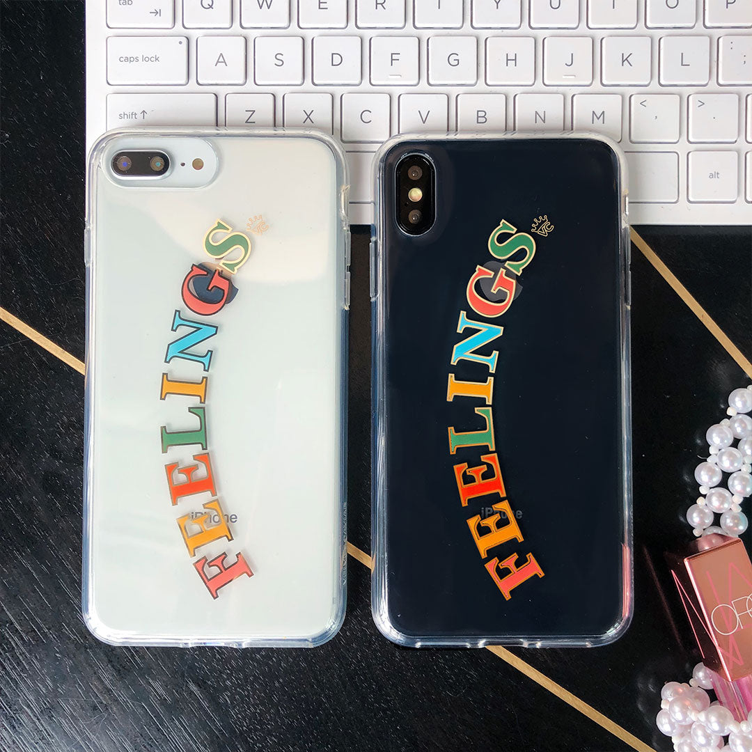 Feelings Clear iPhone Case - Transparent Protective Cover for iPhone [Model] - Perfect for Everyday Use, Travel & Work