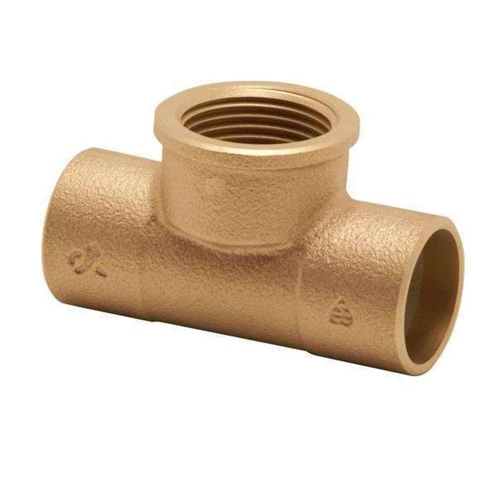 15mm Copper Female Tee Fitting - Plumbing Connector for Water Supply Lines, DIY Home Repairs & Garden Irrigation Systems
