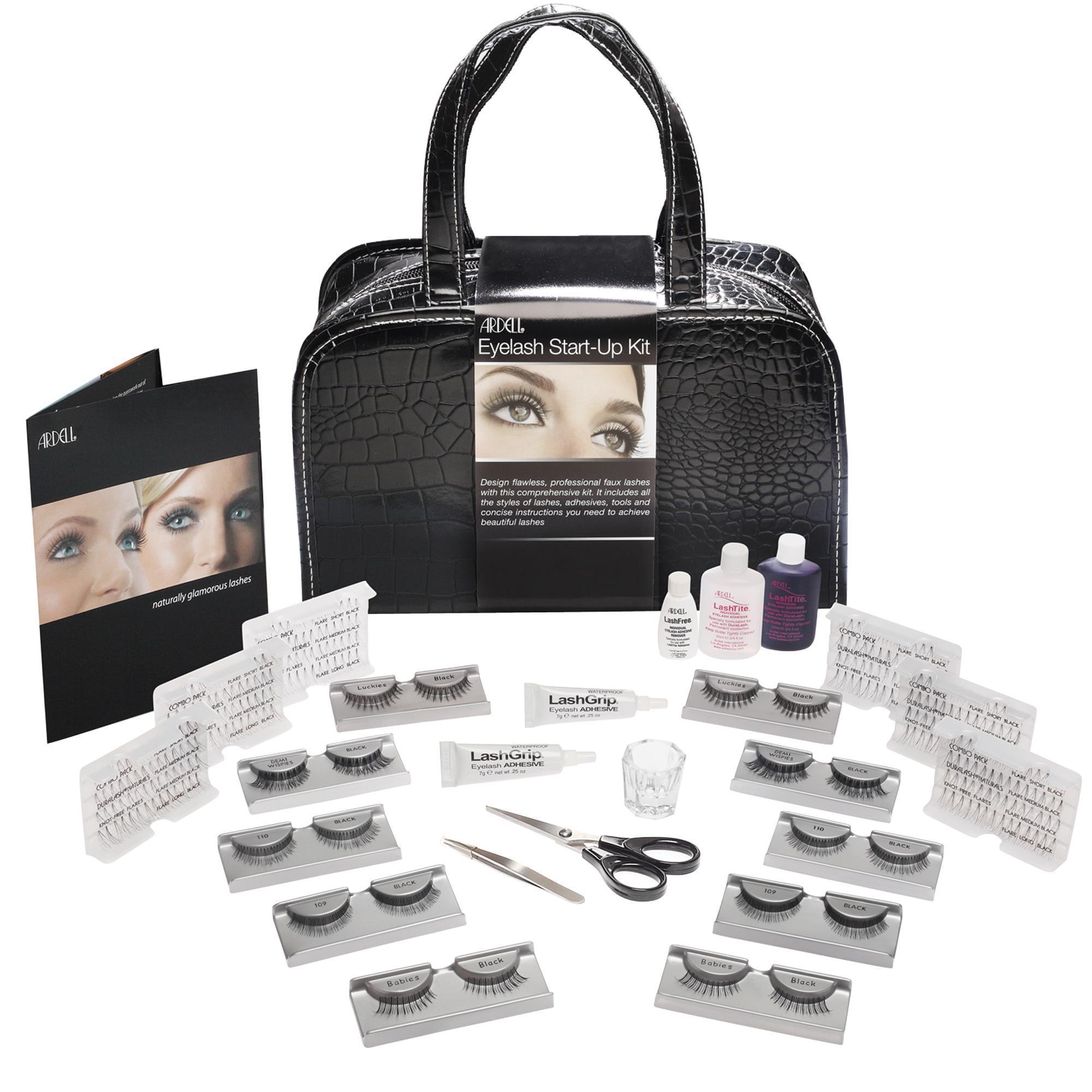 Ardell Lashes Starter Kit - 24 Piece False Eyelash Set with Glue & Applicator for Natural or Dramatic Eye Makeup Looks | Perfect for Parties, Weddings & Everyday Glam