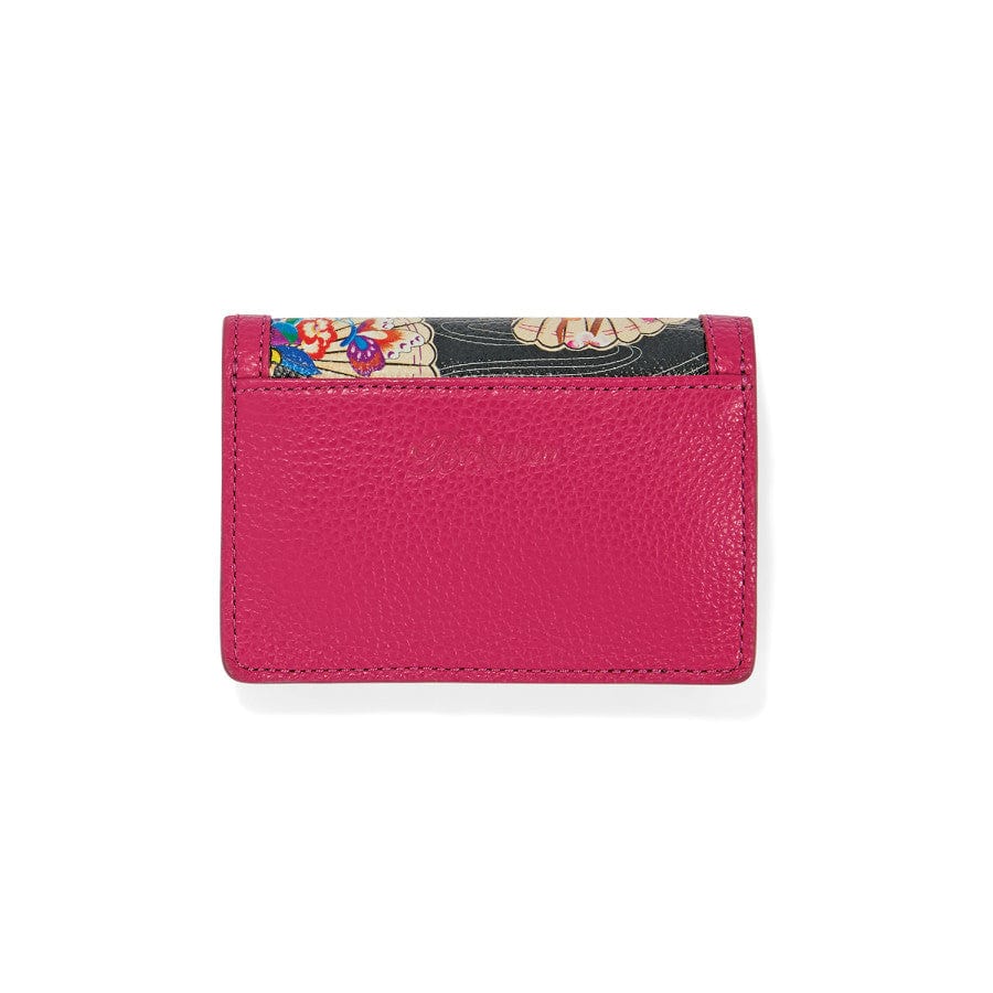 Kyoto In Bloom Floral Print Card Holder - Slim RFID Blocking Wallet for Women & Men | Perfect for Travel, Work, and Everyday Use