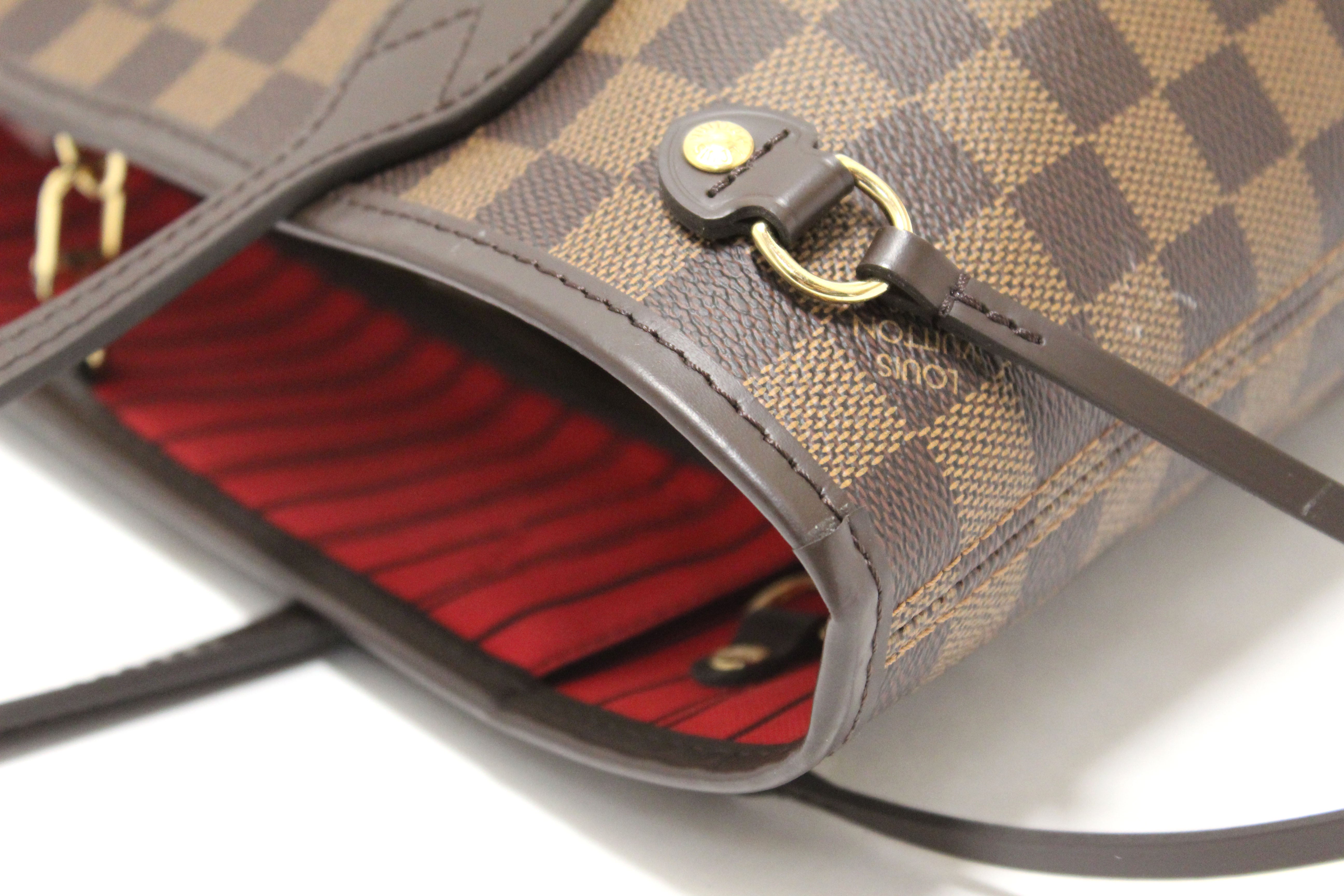 Authentic Louis Vuitton Damier Ebene Canvas Neverfull PM Shoulder Tote Bag - Luxury Handbag for Women, Perfect for Work, Travel & Shopping