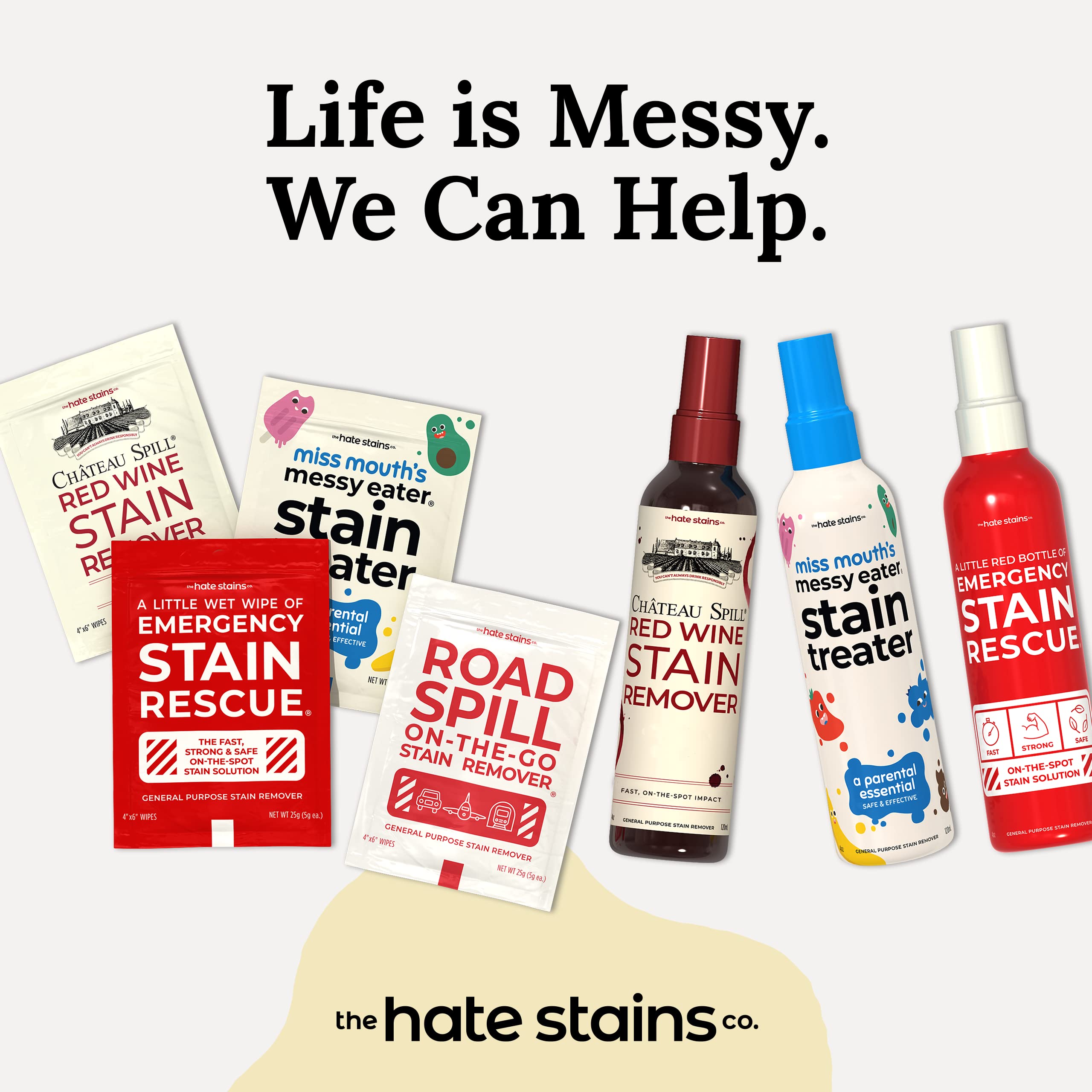 Chateau Spill Red Wine Stain Remover Spray - 4oz Fabric Stain Cleaner for Clothes, Tablecloth, Carpet & Upholstery | Fast-Acting Laundry Stain Treatment | Perfect for Parties, Dining & Everyday Messes | by Miss Mouth's Messy Eater Stain Treater