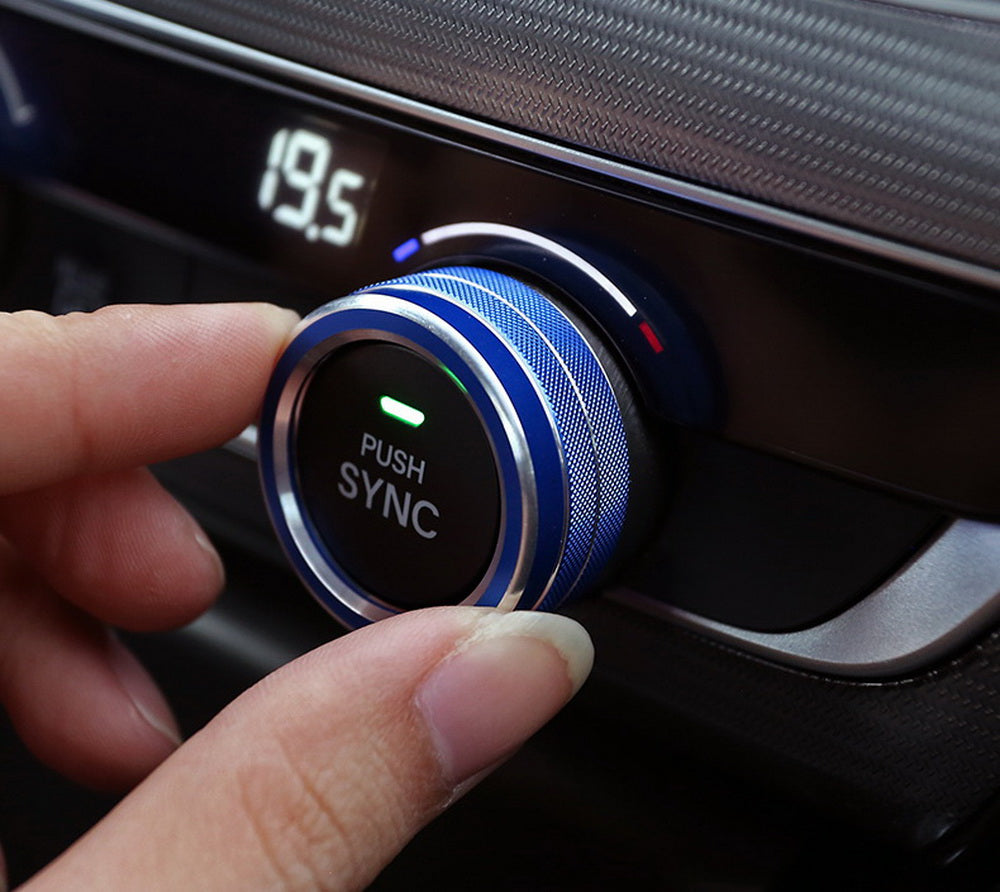 3PCS Blue AC Climate Control Switch Knob Ring Covers for 2018-2022 Honda Accord - Upgrade Interior & Protect Buttons (Perfect for Summer Driving & Custom Styling)